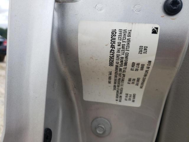 Photo 10 from auction – 2002 SATURN L200 with VIN 1G8JU54F42Y562566