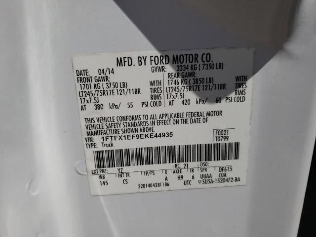 Photo 10 from auction – 2014 FORD F150 SUPER with VIN 1FTFX1EF9EKE44935