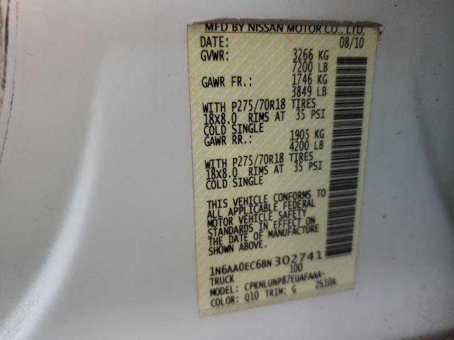 Photo 10 from auction – 2011 NISSAN TITAN S with VIN 1N6AA0EC6BN302741