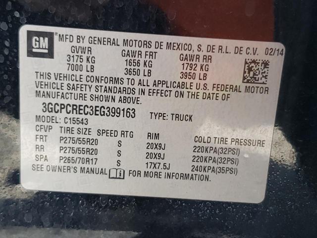 Photo 10 from auction – 2014 CHEVROLET SILVERADO with VIN 3GCPCREC3EG399163