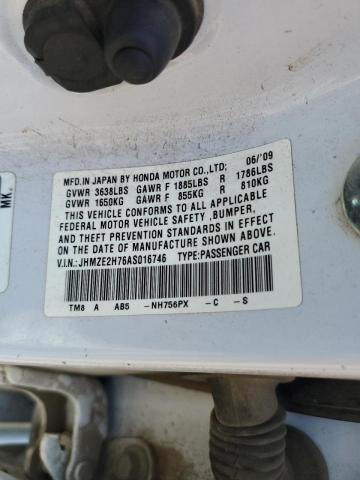 Photo 10 from auction – 2010 HONDA INSIGHT EX with VIN JHMZE2H76AS016746