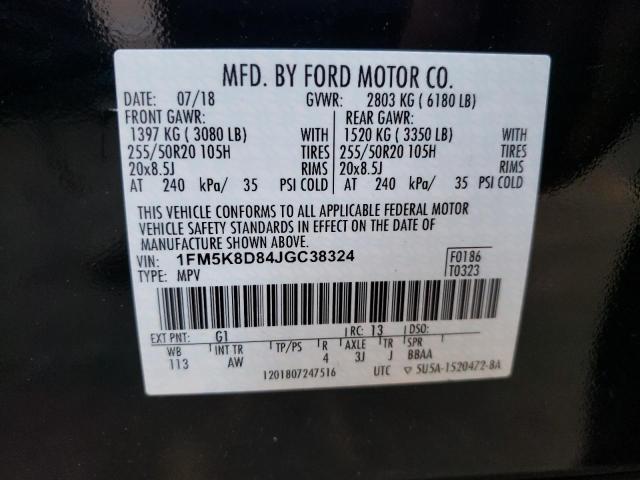 Photo 10 from auction – 2018 FORD EXPLORER X with VIN 1FM5K8D84JGC38324