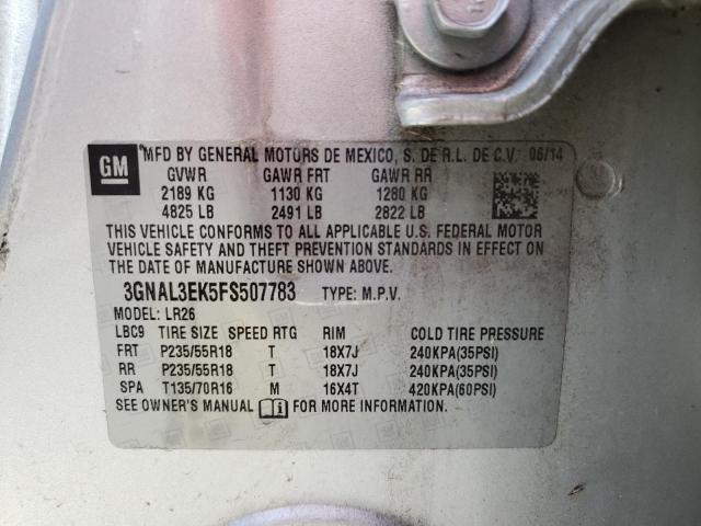 Photo 10 from auction – 2015 CHEVROLET CAPTIVA LT with VIN 3GNAL3EK5FS507783