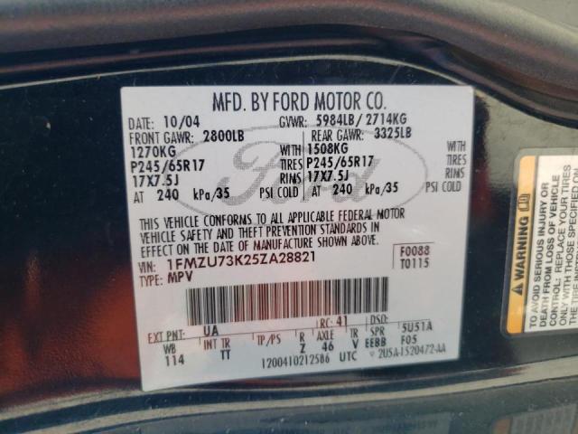 Photo 10 from auction – 2005 FORD EXPLORER X with VIN 1FMZU73K25ZA28821
