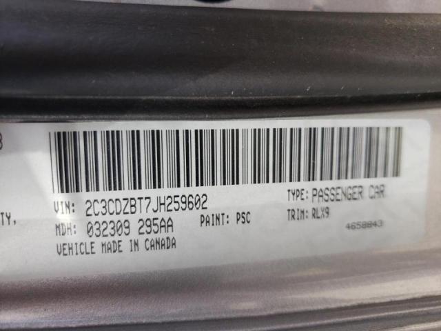 Photo 10 from auction – 2018 DODGE CHALLENGER with VIN 2C3CDZBT7JH259602
