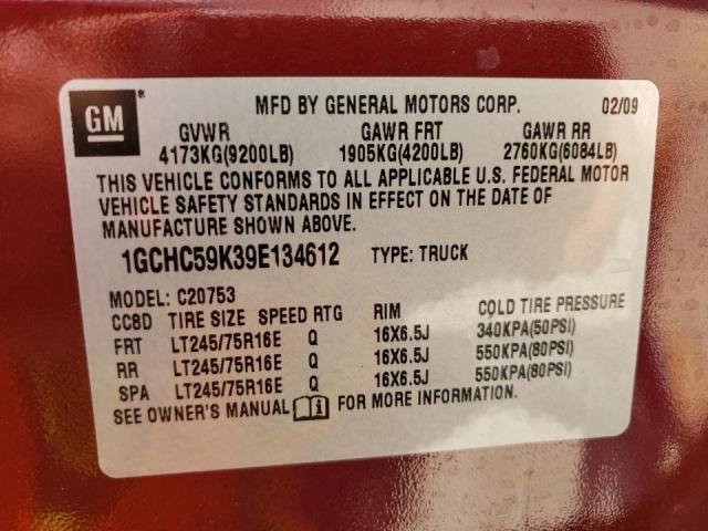 Photo 10 from auction – 2009 CHEVROLET SILVERADO with VIN 1GCHC59K39E134612