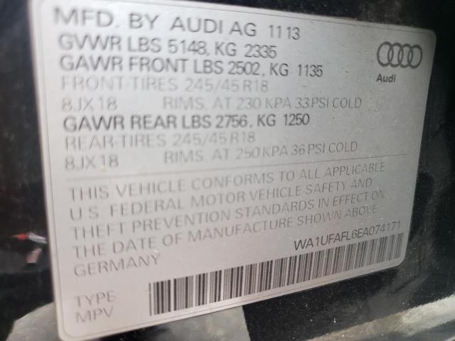 Photo 10 from auction – 2014 AUDI A4 ALLROAD with VIN WA1UFAFL6EA074171