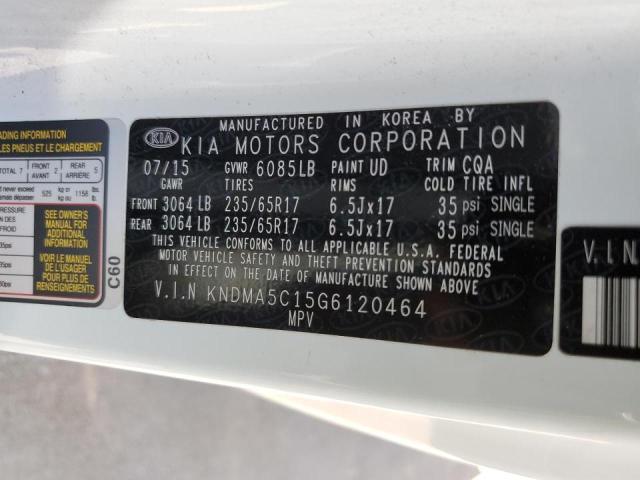 Photo 10 from auction – 2016 KIA SEDONA L with VIN KNDMA5C15G6120464