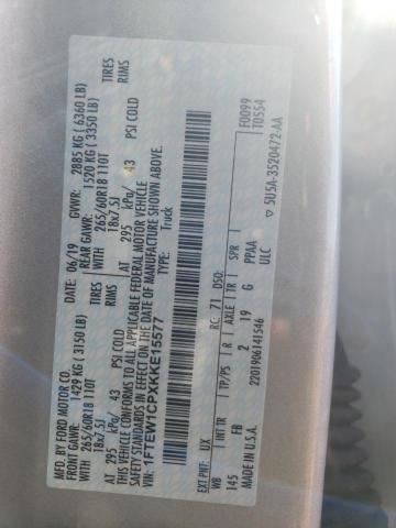 Photo 10 from auction – 2019 FORD F150 SUPER with VIN 1FTEW1CPXKKE15577