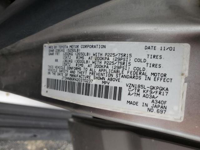 Photo 10 from auction – 2002 TOYOTA 4RUNNER SR with VIN JT3HN86R420370237