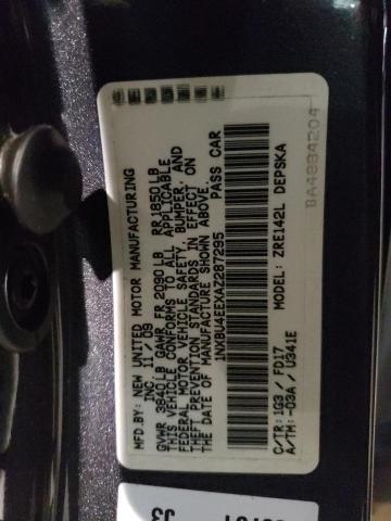 Photo 10 from auction – 2010 TOYOTA COROLLA BA with VIN 1NXBU4EEXAZ287295