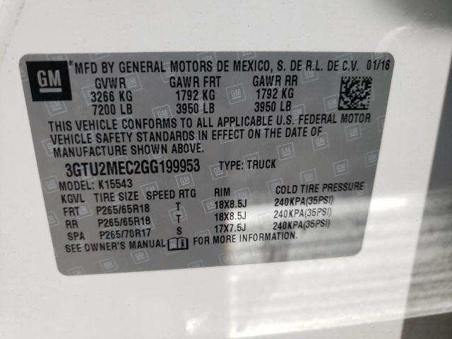 Photo 10 from auction – 2016 GMC SIERRA K15 with VIN 3GTU2MEC2GG199953