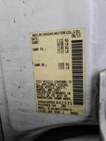 Photo 10 from auction – 2013 NISSAN MAXIMA with VIN 1N4AA5AP0DC842535