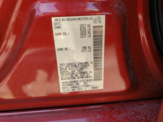 Photo 10 from auction – 2016 NISSAN ALTIMA 2.5 with VIN 1N4AL3AP6GC192483
