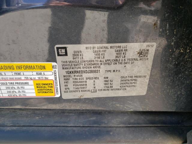 Photo 10 from auction – 2013 GMC ACADIA SLE with VIN 1GKKRNEDXDJ269831