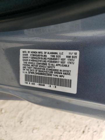 Photo 10 from auction – 2011 HONDA ODYSSEY EX with VIN 5FNRL5H68BB022692
