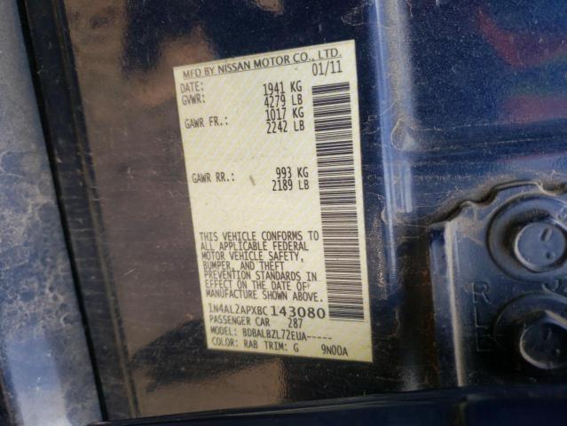 Photo 10 from auction – 2011 NISSAN ALTIMA BAS with VIN 1N4AL2APXBC143080
