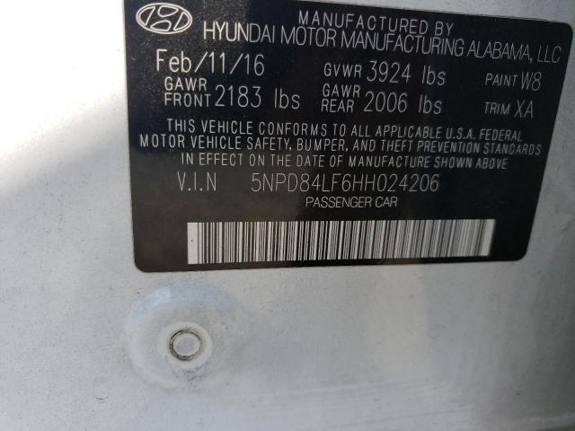 Photo 10 from auction – 2017 HYUNDAI ELANTRA with VIN 5NPD84LF6HH024206