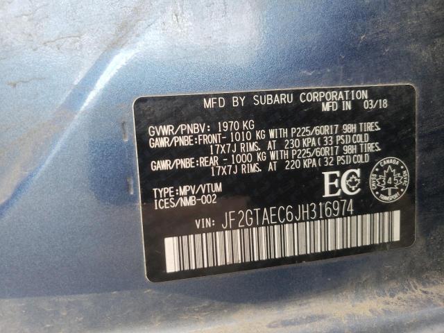 Photo 10 from auction – 2018 SUBARU CROSSTREK with VIN JF2GTAEC6JH316974