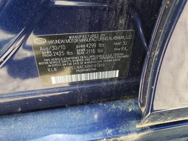 Photo 10 from auction – 2011 HYUNDAI SONATA SE with VIN 5NPEC4ACXBH141919