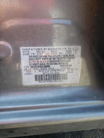 Photo 10 from auction – 2016 NISSAN VERSA S with VIN 3N1CN7AP8GL866886