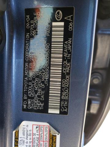 Photo 10 from auction – 2005 LEXUS IS 300 with VIN JTHBD192X50095390