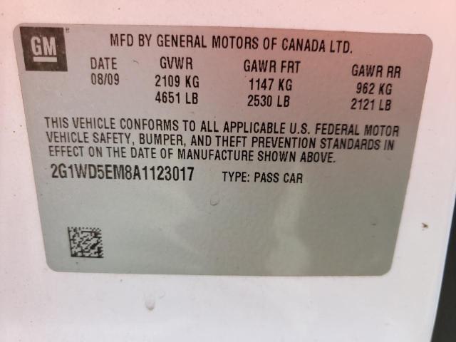 Photo 10 from auction – 2010 CHEVROLET IMPALA POL with VIN 2G1WD5EM8A1123017