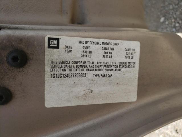 Photo 10 from auction – 2002 CHEVROLET CAVALIER with VIN 1G1JC124527209853