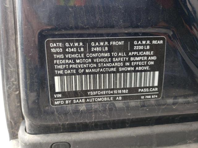 Photo 10 from auction – 2004 SAAB 9-3 ARC with VIN YS3FD49Y041018182