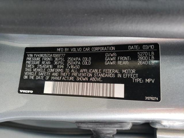 Photo 10 from auction – 2010 VOLVO XC70 3.2 with VIN YV4982BZ0A1089777