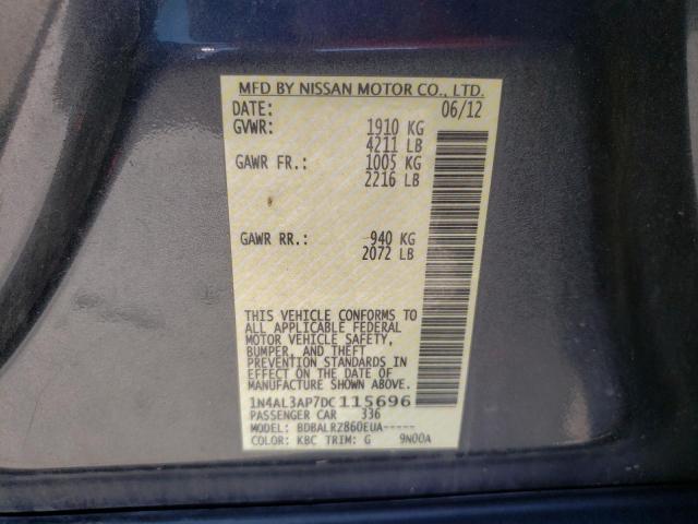 Photo 10 from auction – 2013 NISSAN ALTIMA 2.5 with VIN 1N4AL3AP7DC115696