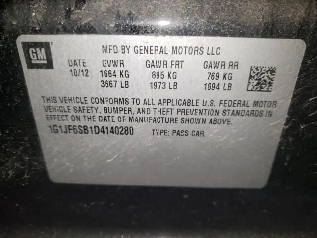 Photo 10 from auction – 2013 CHEVROLET SONIC LTZ with VIN 1G1JF6SB1D4140280