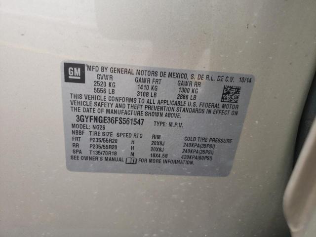 Photo 10 from auction – 2015 CADILLAC SRX PREMIU with VIN 3GYFNGE36FS561547