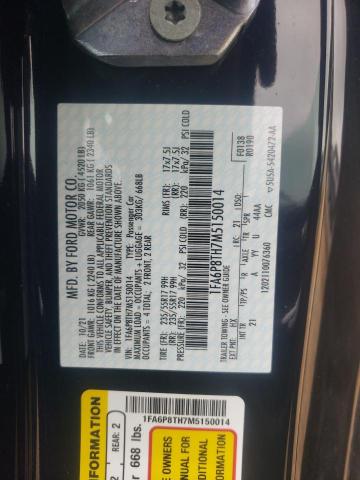 Photo 10 from auction – 2021 FORD MUSTANG with VIN 1FA6P8TH7M5150014