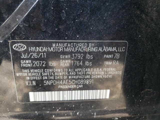 Photo 10 from auction – 2012 HYUNDAI ELANTRA GL with VIN 5NPDH4AE5CH089891
