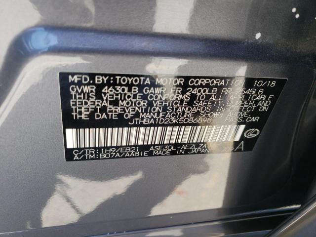 Photo 10 from auction – 2019 LEXUS IS 300 with VIN JTHBA1D23K5086898