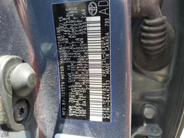 Photo 10 from auction – 2015 TOYOTA COROLLA EC with VIN 2T1BPRHE7FC459291