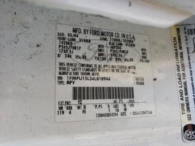 Foto 10 de la subasta – 2004 FORD EXPEDITION con VIN 1FMPU15L34LB18944