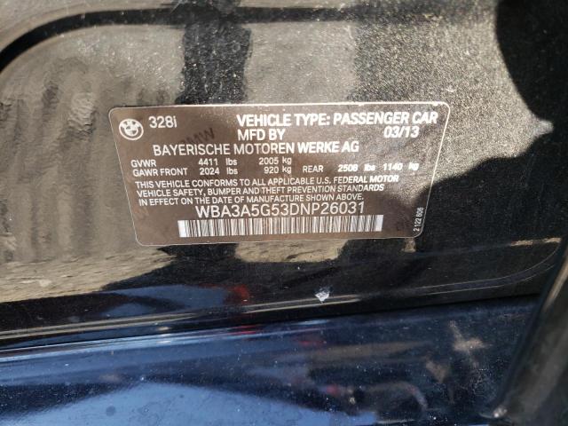Photo 10 from auction – 2013 BMW 328 I with VIN WBA3A5G53DNP26031