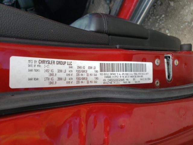 Photo 10 from auction – 2011 DODGE DURANGO EX with VIN 1D4RD2GG5BC628005