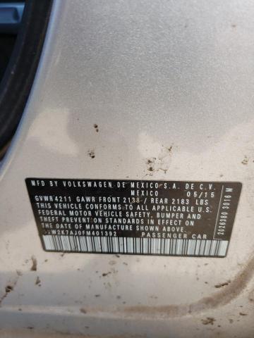 Photo 10 from auction – 2015 VOLKSWAGEN JETTA BASE with VIN 3VW2K7AJ0FM401392