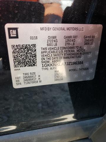 Photo 10 from auction – 2018 GMC ACADIA SLE with VIN 1GKKNKLA7JZ196384