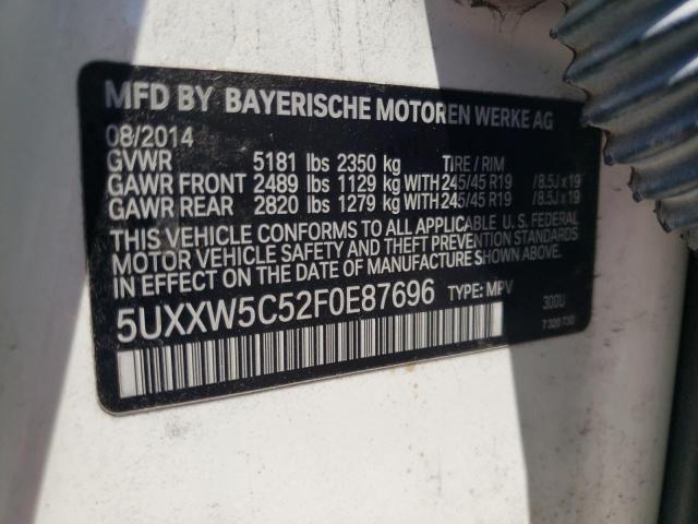 Photo 10 from auction – 2015 BMW X4 XDRIVE3 with VIN 5UXXW5C52F0E87696