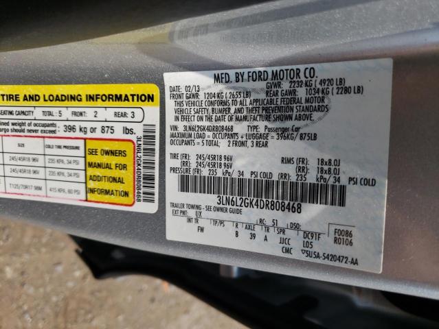 Photo 10 from auction – 2013 LINCOLN MKZ with VIN 3LN6L2GK4DR808468