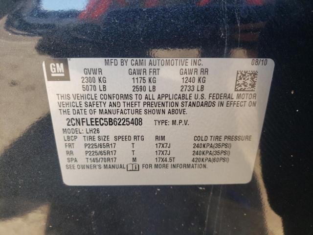 Photo 10 from auction – 2011 CHEVROLET EQUINOX LT with VIN 2CNFLEEC5B6225408