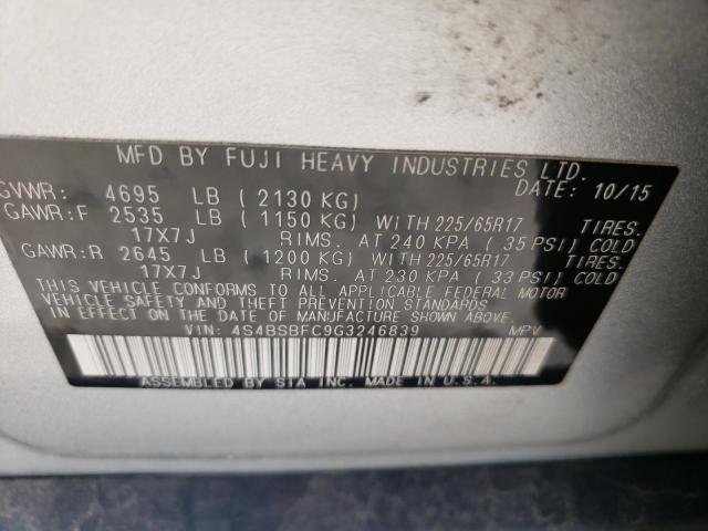 Снимка 10 от търг – 2016 SUBARU OUTBACK 2. с VIN 4S4BSBFC9G3246839
