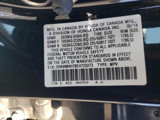 Photo 10 from auction – 2014 HONDA CR-V EXL with VIN 2HKRM4H78EH720273