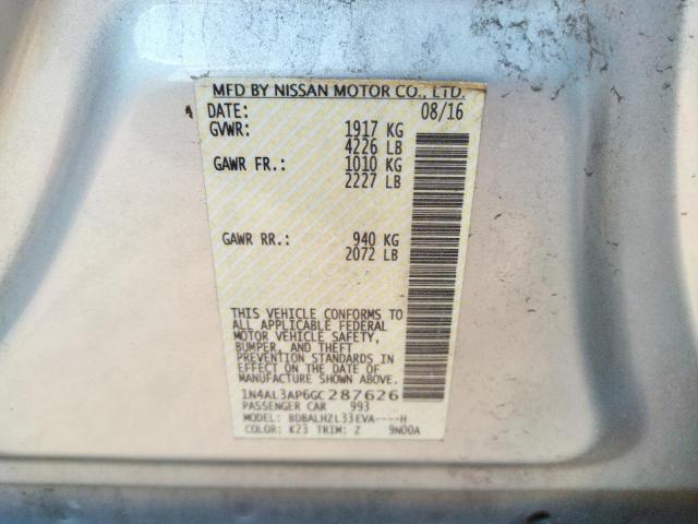 Photo 10 from auction – 2016 NISSAN ALTIMA 2.5 with VIN 1N4AL3AP6GC287626