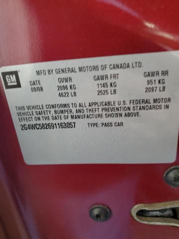 Photo 10 from auction – 2009 BUICK LACROSSE C with VIN 2G4WC582691163057