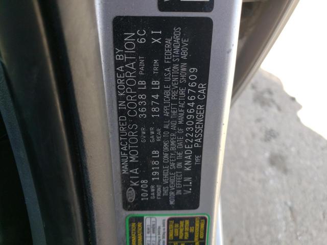 Photo 10 from auction – 2009 KIA RIO BASE with VIN KNADE223096467609